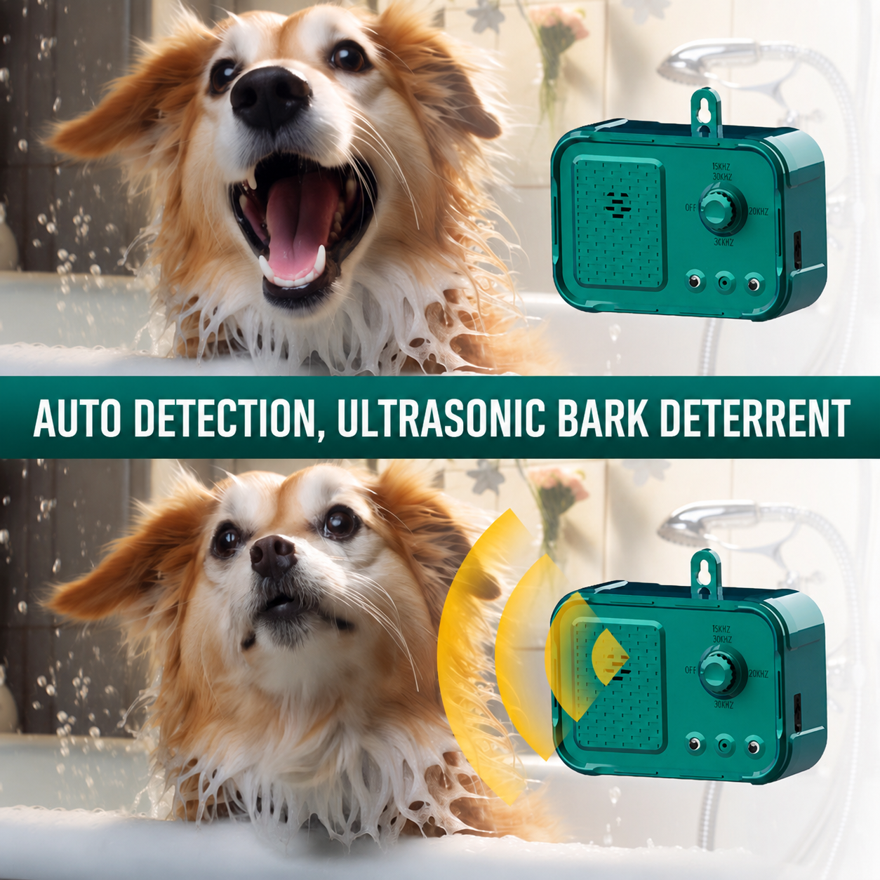 Smart dog bark stopper device for reducing unwanted barking during training