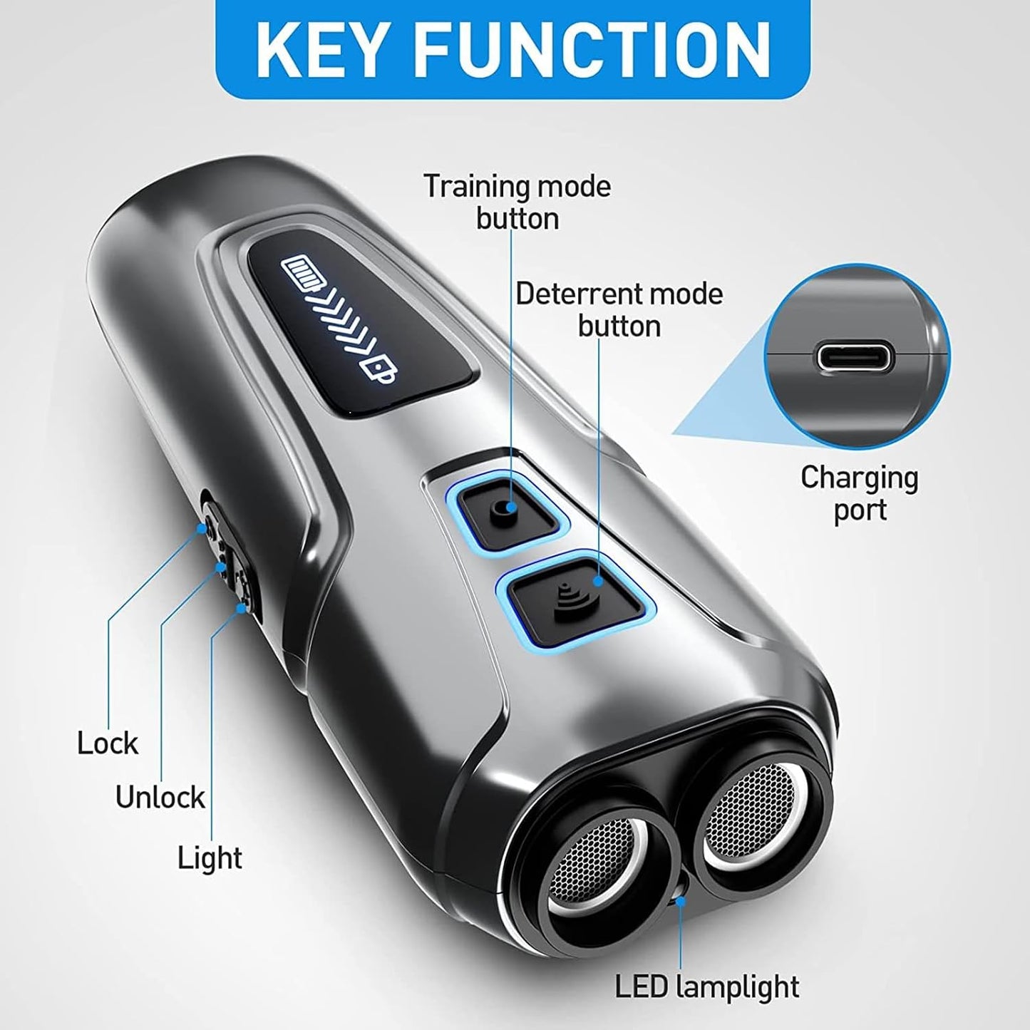 Ultrasonic dog bark stopper designed to support everyday bark-control training