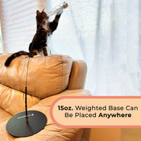 Cat toy with self-holding suction base