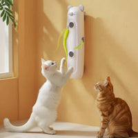 Suction cup cat toy with stable mounting design for indoor play