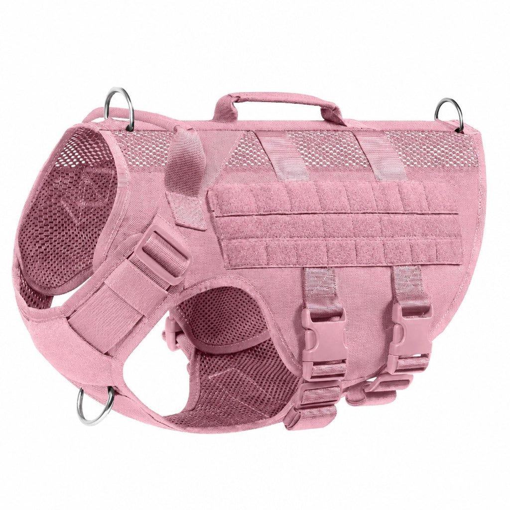 Tactical dog harness for small dogs with Molle vest design and control handle