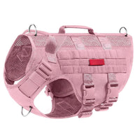 Tactical dog harness for small dogs with Molle vest design and control handle