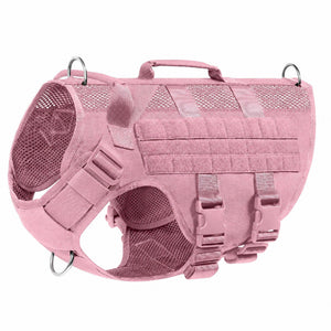 Dog Harness for Small Dogs – No Pull Molle Vest Harness with Handle, Breathable Adjustable Dog Training Harness for Walking, Hiking & Outdoor Activities