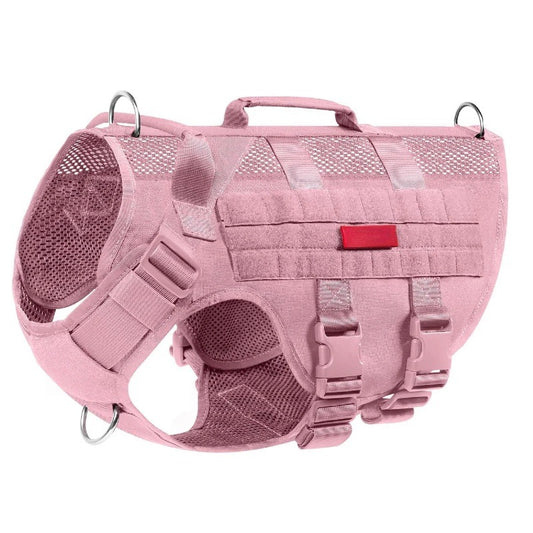 Tactical dog harness for small dogs with Molle vest design and control handle