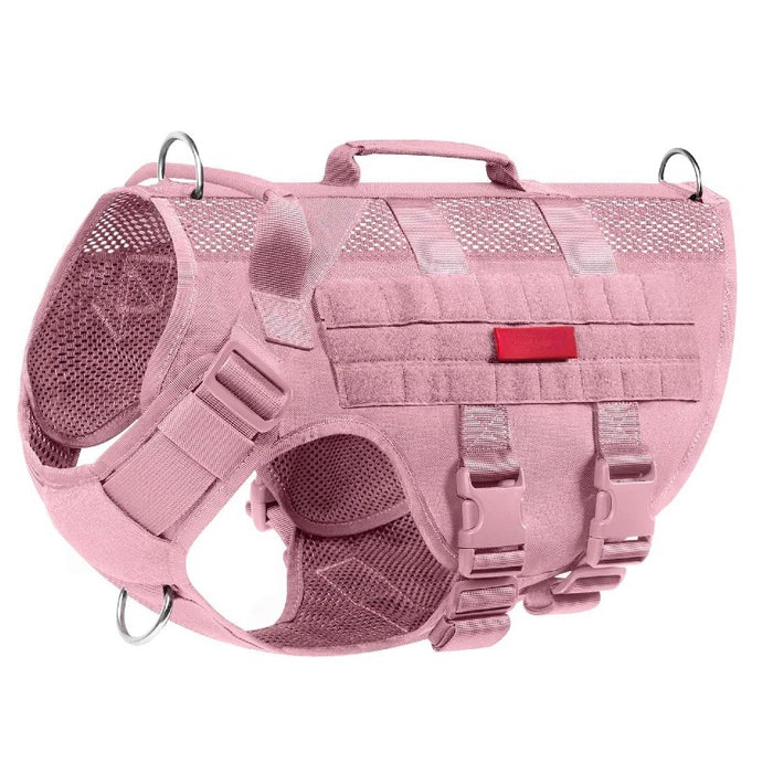 Tactical Dog Harness for Small Dogs – No Pull Molle Vest Harness with Handle, Breathable Adjustable Dog Training Harness for Walking, Hiking & Outdoor Activities