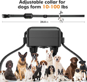 Dog training e-collar with beep vibration and static stimulation training functions