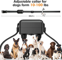 Dog training e-collar with beep vibration and static stimulation training functions