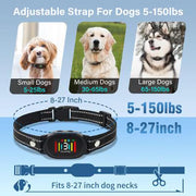 Anti bark collar for dogs featuring beep vibration and static stimulation training functions