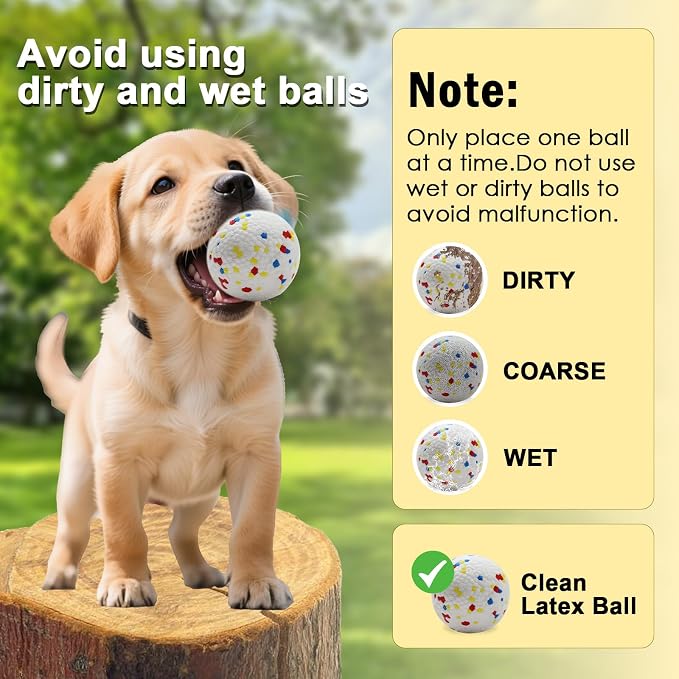 Automatic dog ball launcher supplied with three 2.3-inch ETPU balls