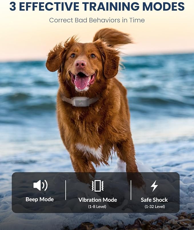 Remote pet training collar with three training modes