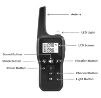 Dog training collar with voice or sound vibration and static stimulation modes