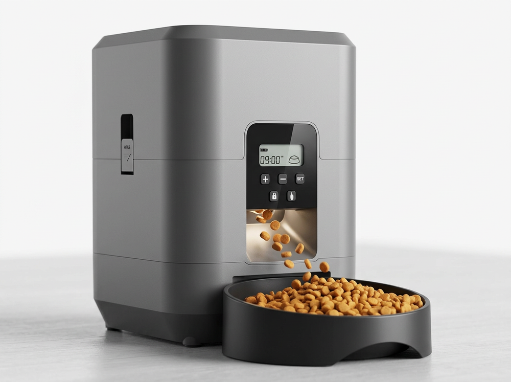 Automatic feeder with timed food dispensing function