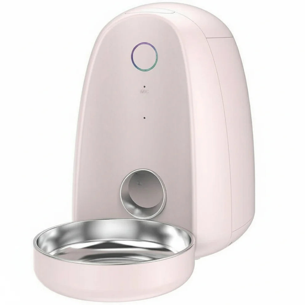 Timed pet feeder for automatic cat and dog meals