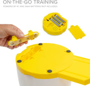 Treat dispensing dog toy for reward-based training