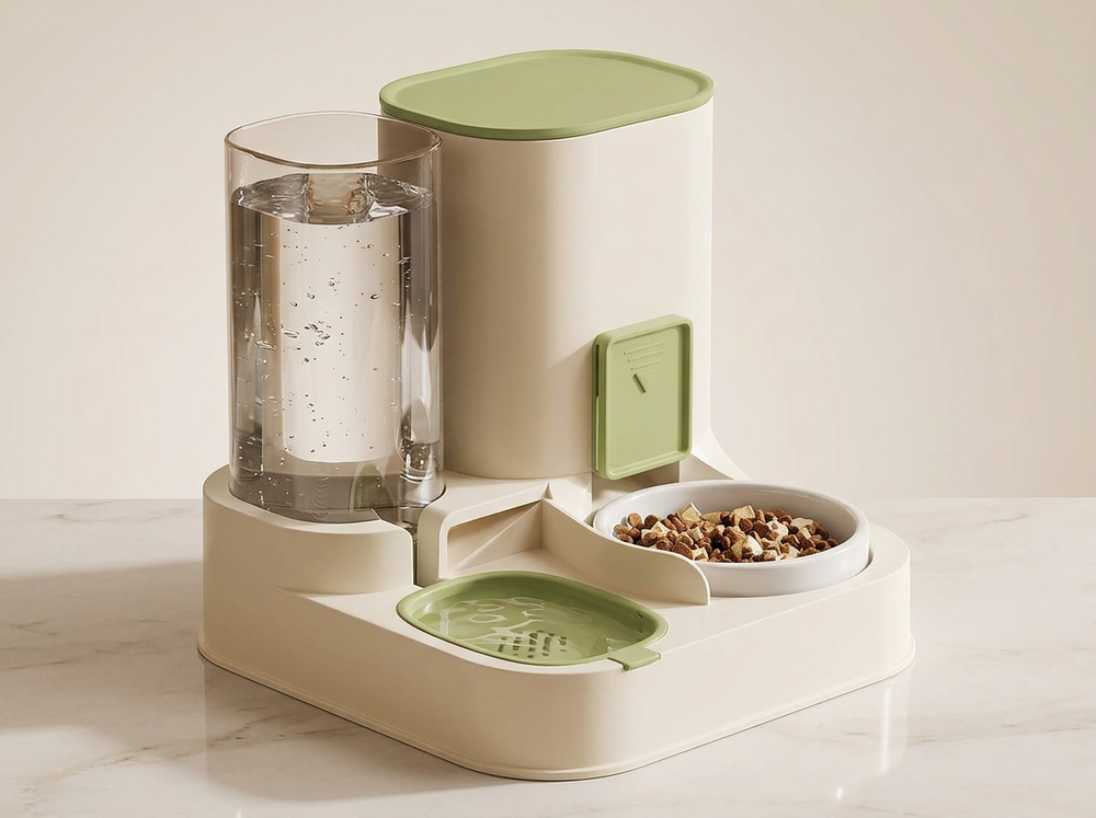 2 in 1 automatic food and water pet feeder