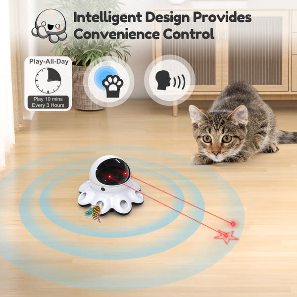 USB rechargeable electronic interactive toy for indoor cats and kittens