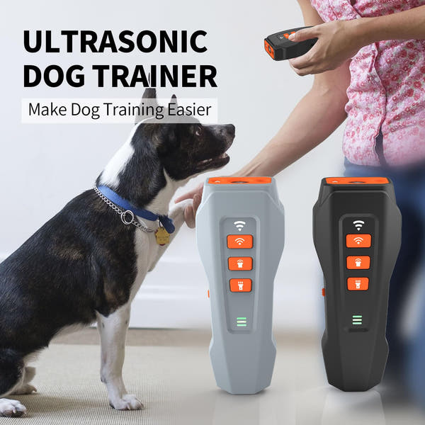 Long-range ultrasonic dog bark deterrent device with up to 30FT operating range