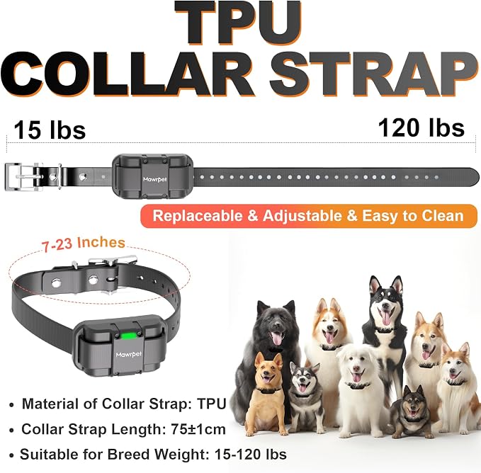 IPX7 waterproof dog training collar designed for wet weather and outdoor activities
