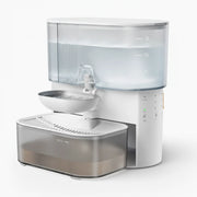 Wireless pet water fountain for cats with stainless steel bowl