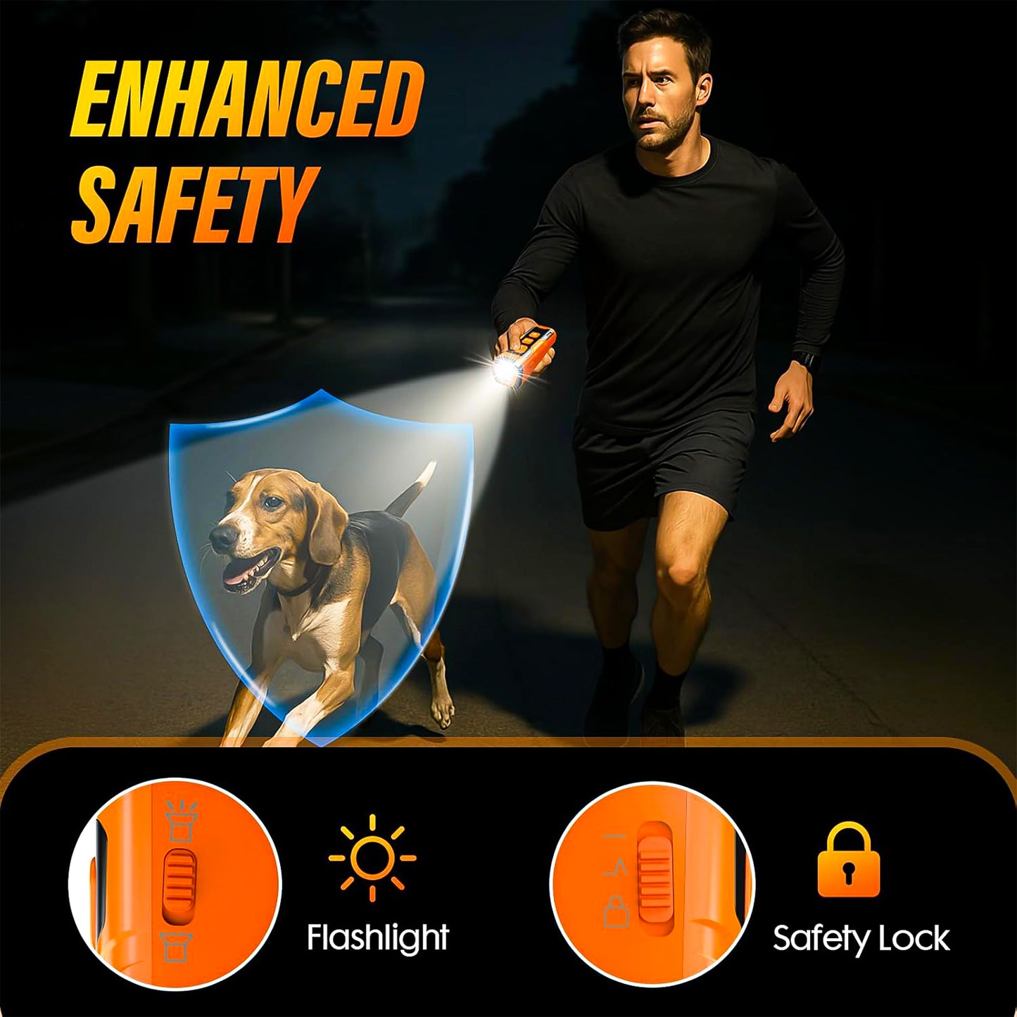 Barking Device with Flash Light