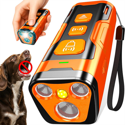 3X Ultrasonic Dog Bark Deterrent: Safe, Rechargeable, and Effective Bark Control Device