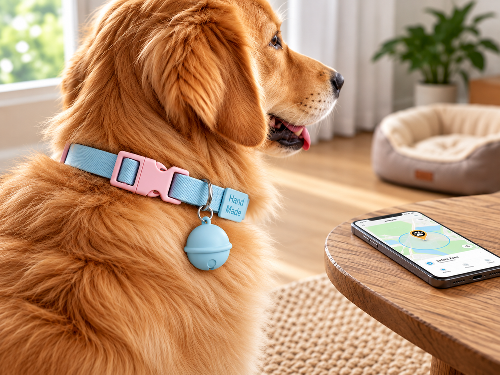 Dog location collar designed for hiking and outdoor adventures