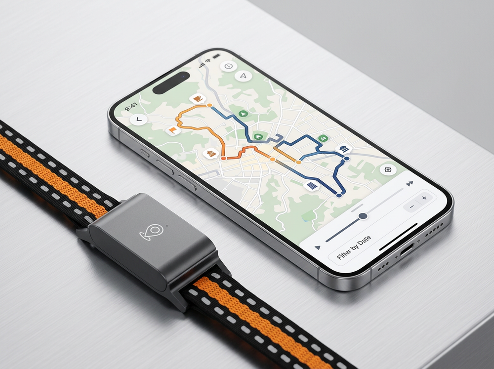 Dog outdoor location collar designed for everyday adventures