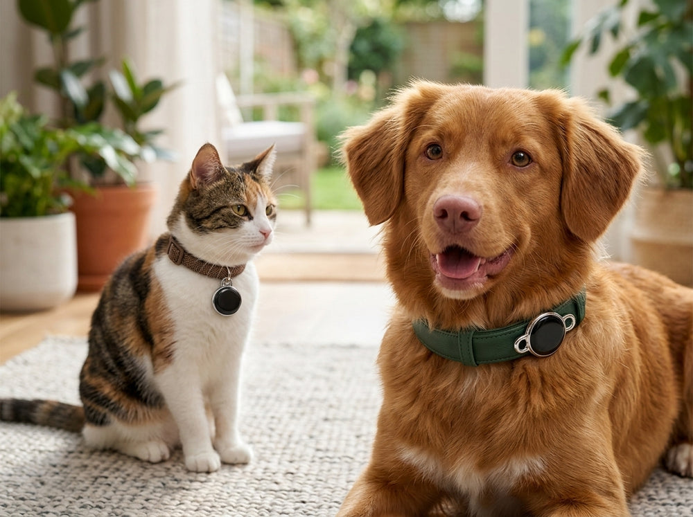 Smart finder device attached securely to a dog collar