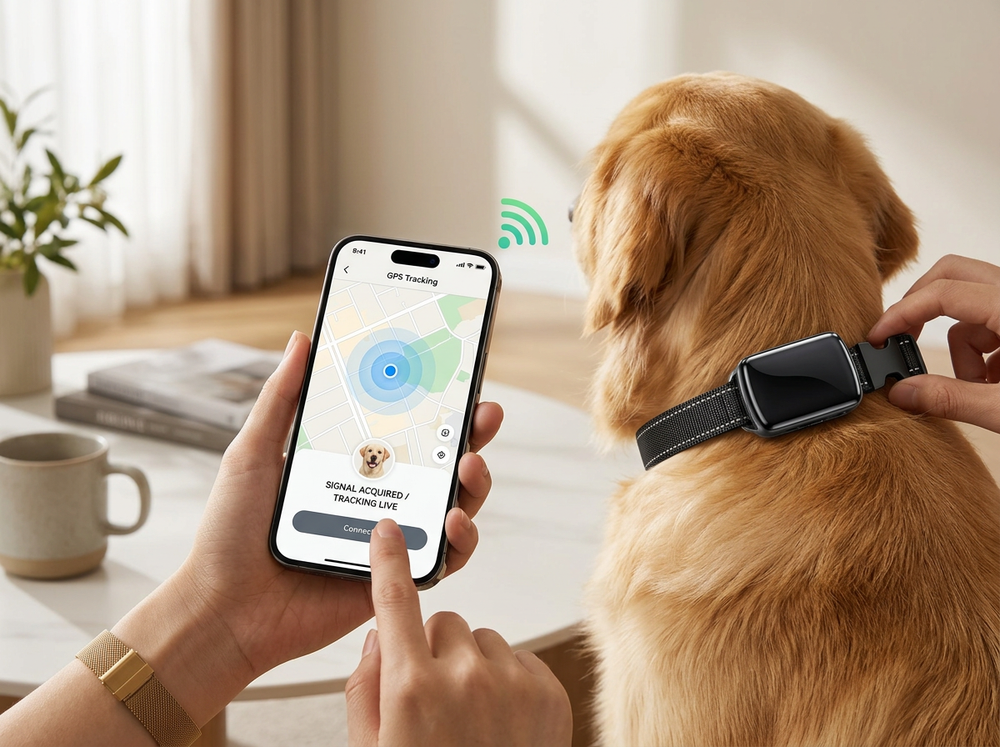 Smart dog safety accessory for walks and adventures