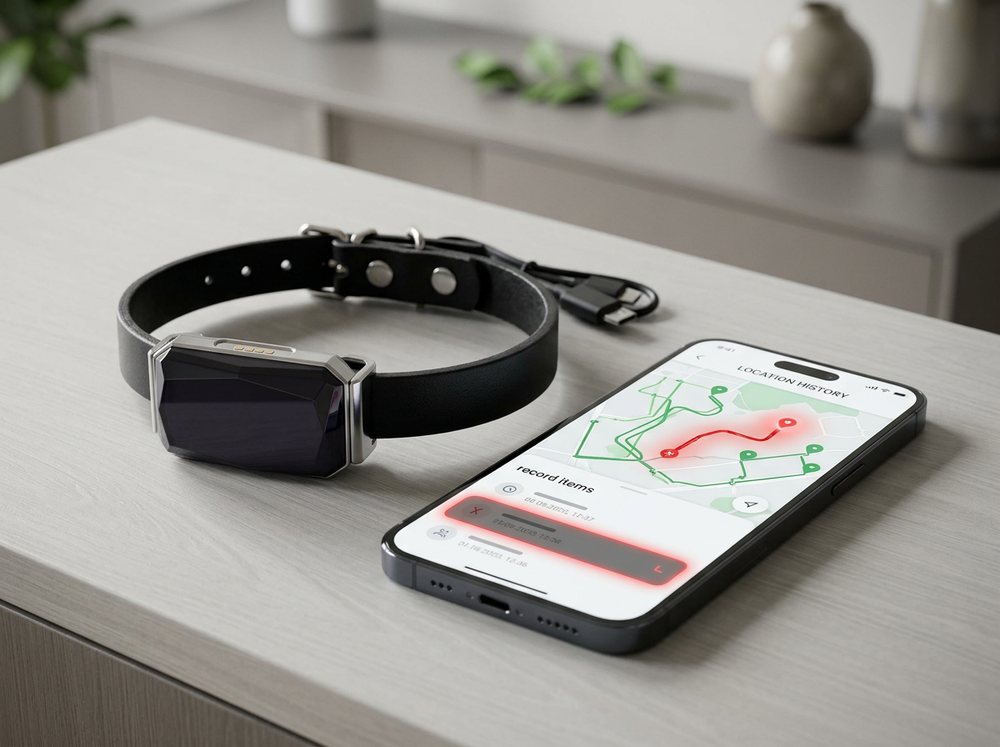 Smart safety collar designed for active dogs