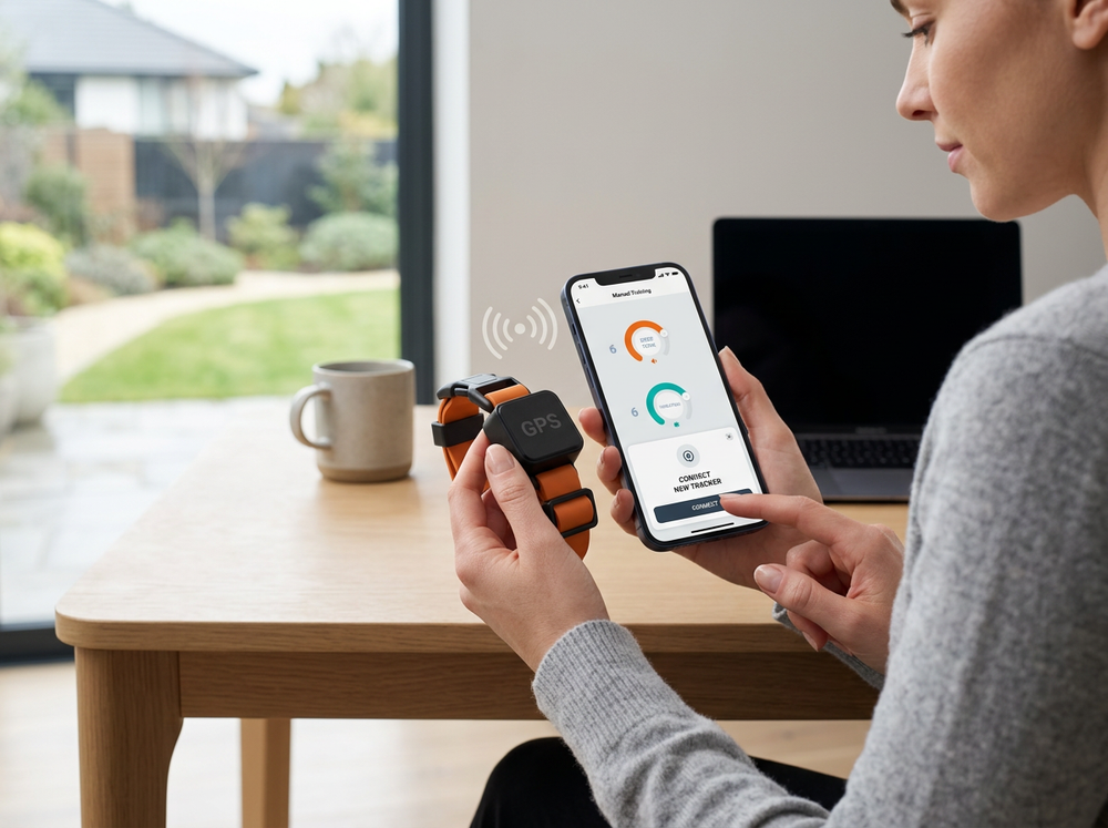 Smart safety device attached comfortably to a dog collar