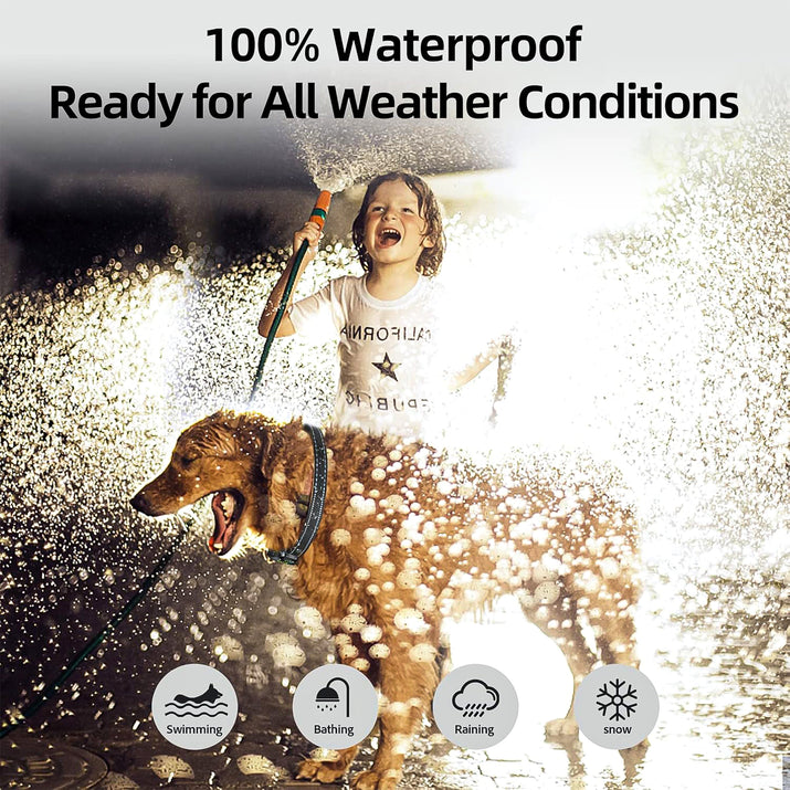 Humane and waterproof bark control collar for dogs