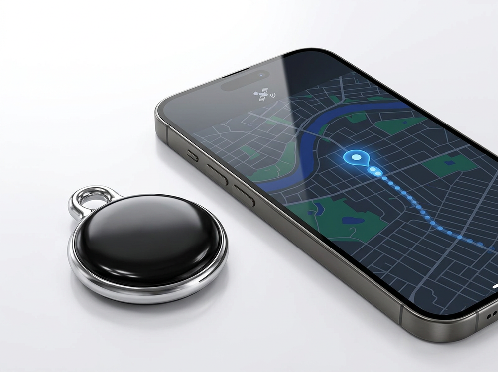 Compact pet safety device attached securely to a collar