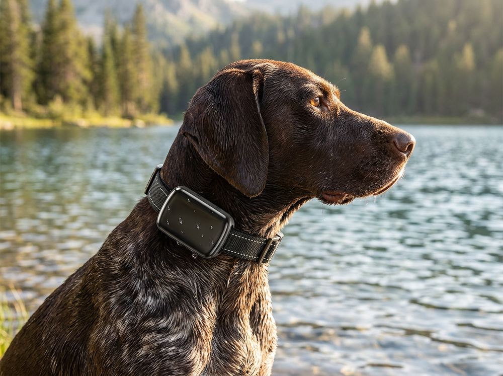 Compact pet safety device designed for outdoor use