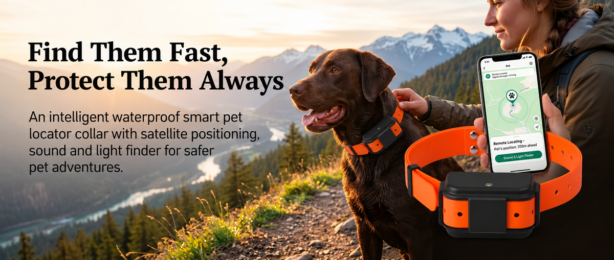 Pet safety location collar for indoor and outdoor use