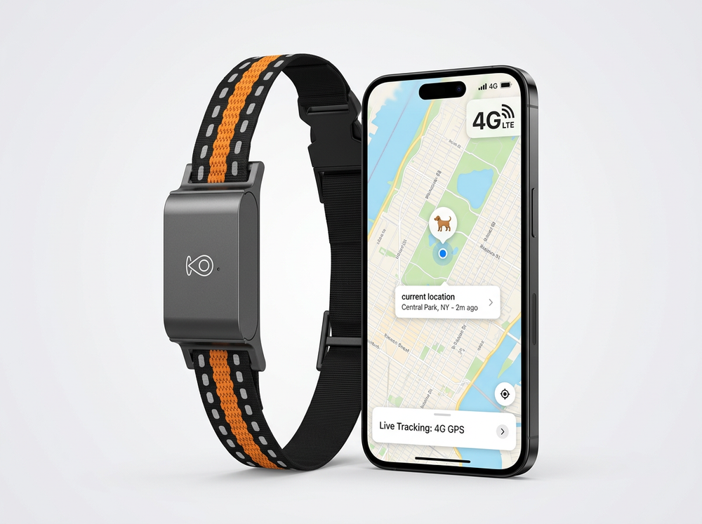 4G GPS tracker collar for dogs with location monitoring features