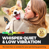 Quiet dog nail grinder low noise pet nail trimmer for sensitive dogs