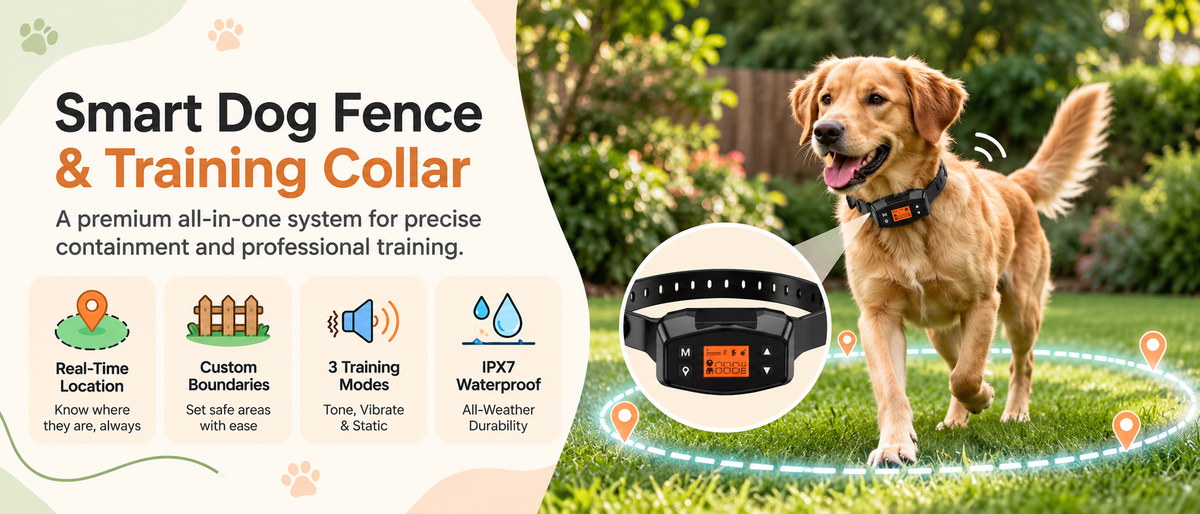 Smart dog device designed for walks and outdoor adventures