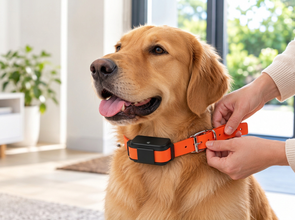 Smart location device fitted securely to a dog collar