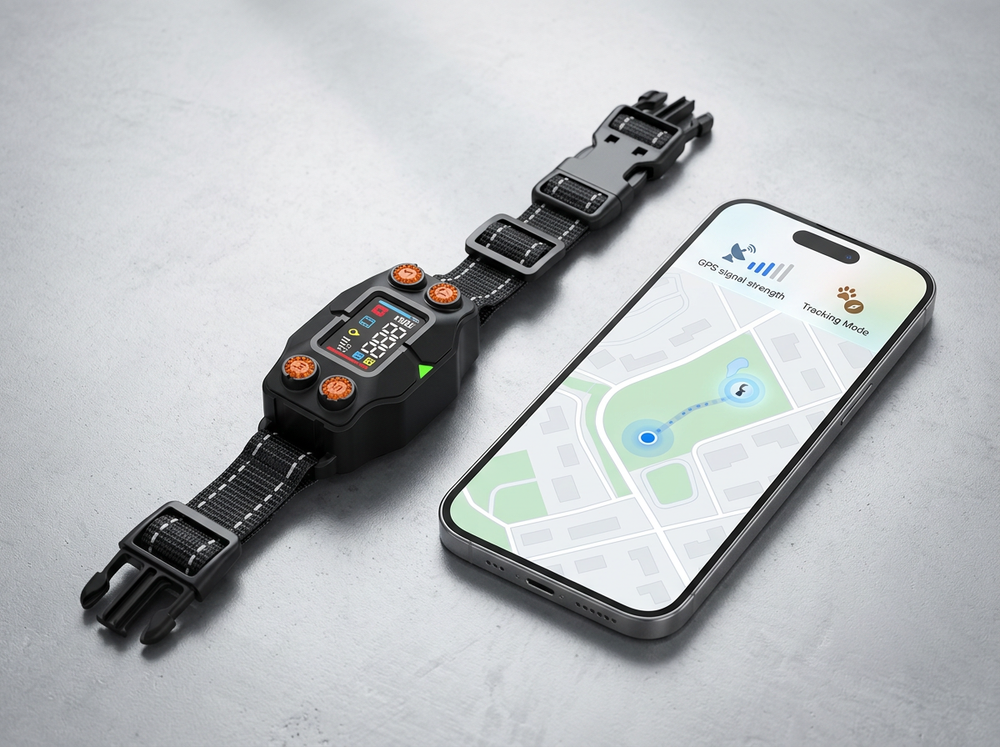 Smart dog training collar with integrated digital display