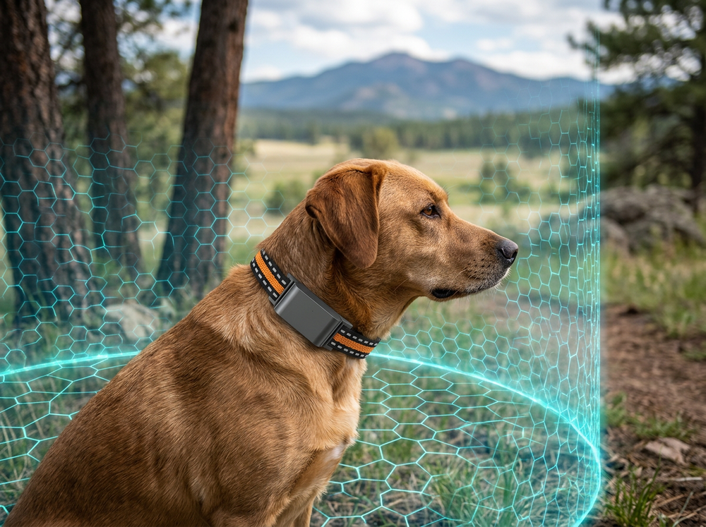 Smart pet collar designed for walking hiking and travel